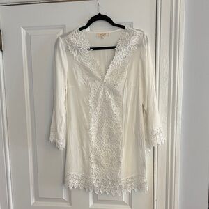 Solitaire Cream Swim Cover Up